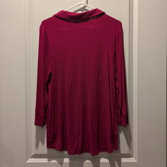 Merona Button-Downs, Raspberry and Black - Picture 2 of 4